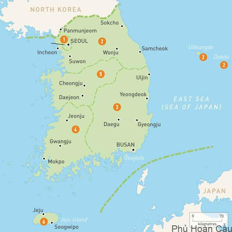 Bản đồ Hàn Quốc và những ứng dụng bản đồ Hàn Quốc thú vị