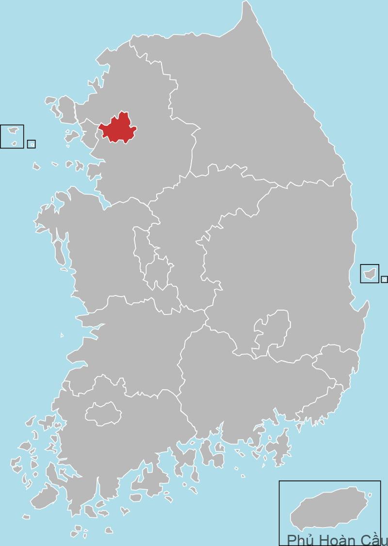 Vị trí Seoul trên bản đồ Hàn Quốc